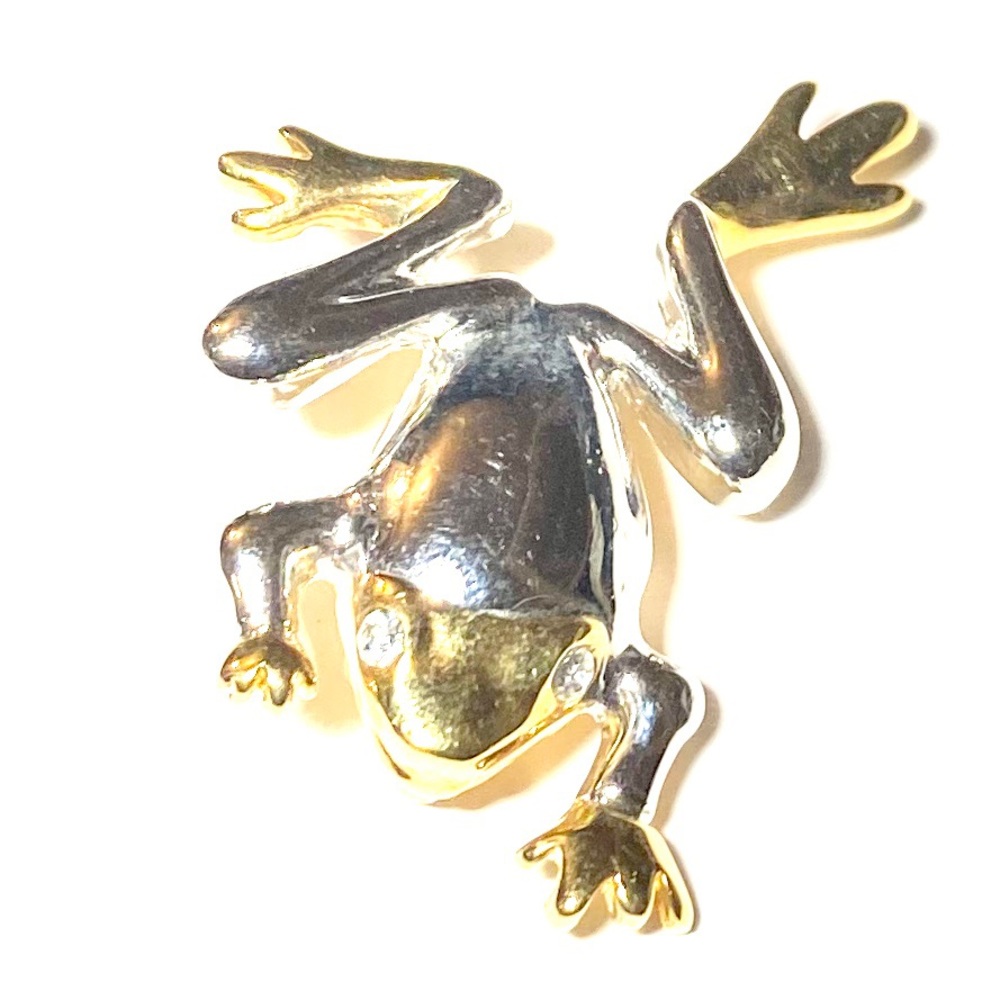 Lia Sophia signed frog brooch